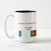 Angra do Heroismo Coffee Mug Tweekleurige Koffiemok (Links)