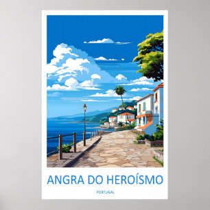 Angra Do Herosmo Vintage Ski Reizen Nationaal Poster