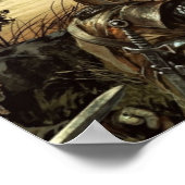 Angreifende Ritter unter einer Standarte Poster (Hoek)