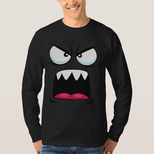 Angry and  eyes with a mouth sarcastic t-shirt (Voorkant)