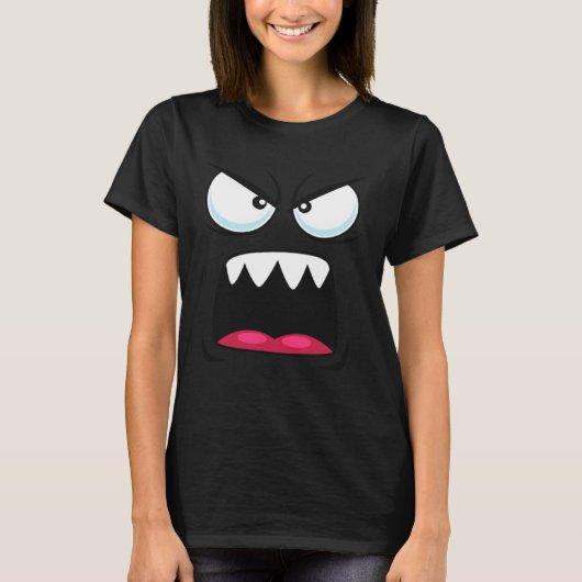 Angry and  eyes with a mouth sarcastic t-shirt (Voorkant)