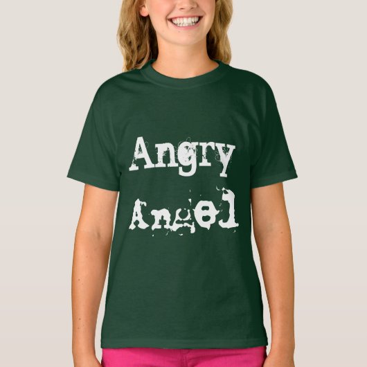 Angry Angel bedroefd belettering Helena T-shirt (Voorkant)