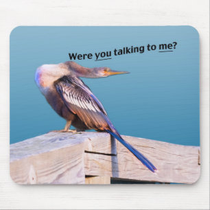 Angry Anhinga Mousepad Muismat