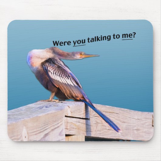 Angry Anhinga Mousepad Muismat (Voorkant)