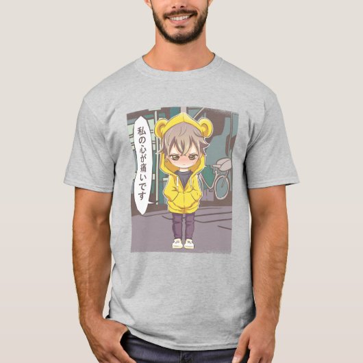 Angry Anime Child T-shirt (Voorkant)