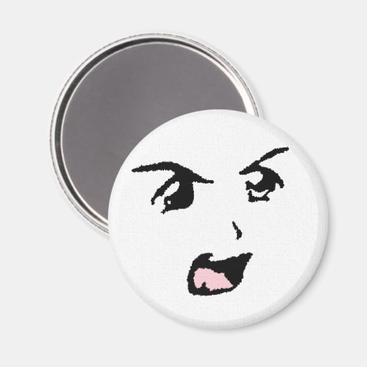 Angry Anime Eyes Magneet (Voorkant / Achterkant)