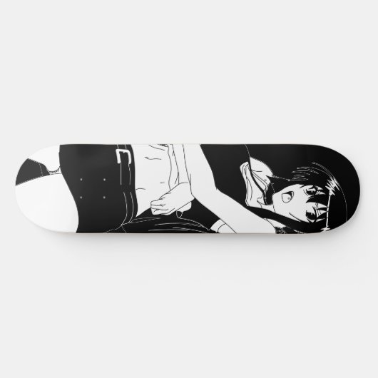 Angry Anime Girl Skateboard Deck (Horizontaal)