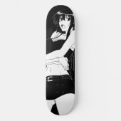 Angry Anime Girl Skateboard Deck (Voorkant)