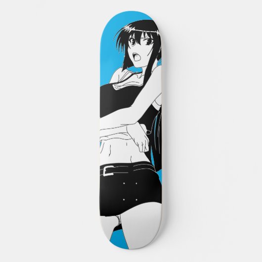 Angry Anime Girl Skateboard Deck (Voorkant)
