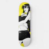 Angry Anime Girl Skateboard Deck (Voorkant)