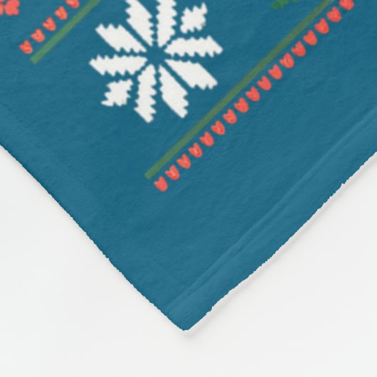 Angry Antler Cat Funny Xmas Ugly Sweater Long Slee Fleece Deken (Hoek)