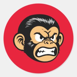 Angry Ape Ronde Sticker