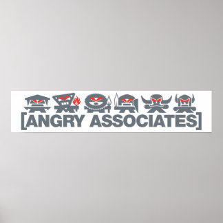 Angry Associates Crew - grijs in licht Poster