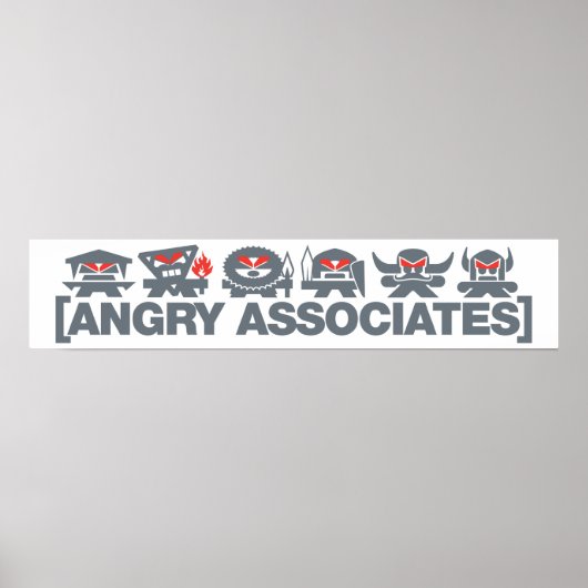 Angry Associates Crew - grijs in licht Poster (Voorkant)