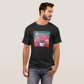 Angry axolotl coffee cup evil eye annoyed t-shirt (Voorkant volledig)
