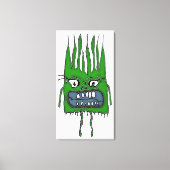 Angry Baby Vampire Grappig Enge Tekening Canvas Afdruk (Voorkant)