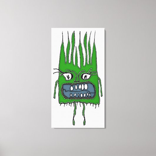 Angry Baby Vampire Grappig Enge Tekening Canvas Afdruk (Voorkant)