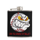 Angry Baseball Black Heupfles (Voorkant)