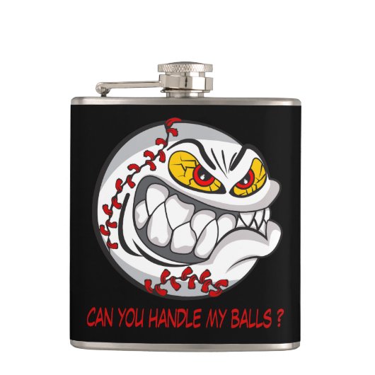 Angry Baseball Black Heupfles (Voorkant)
