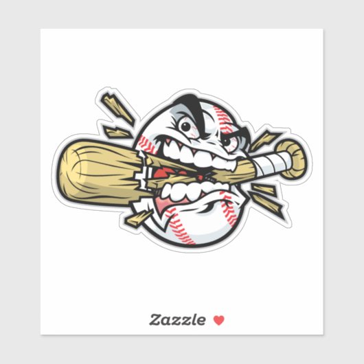 Angry Baseball Sticker (Vel)