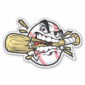 Angry Baseball Sticker (Voorkant)