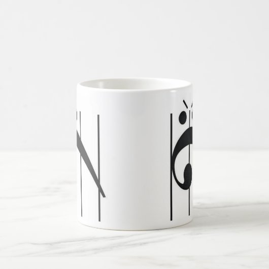 Angry Bass Clef Koffiemok (Center)