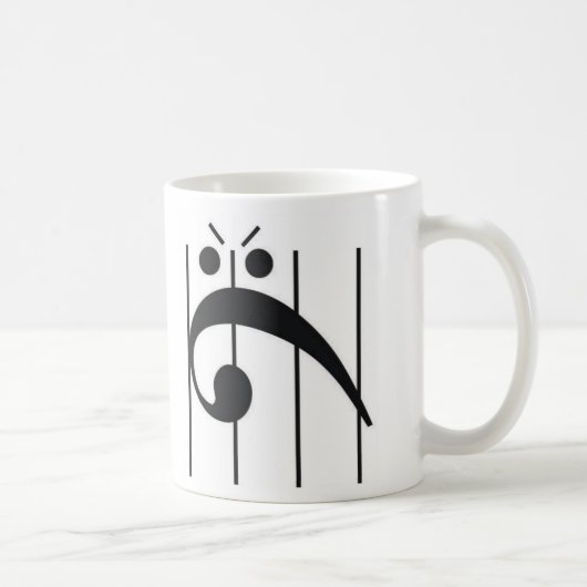Angry Bass Clef Koffiemok (Rechts)