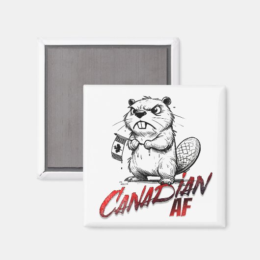 Angry Beaver Canadian AF Magneet (Voorkant / Achterkant)