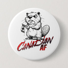 Angry Beaver Canadian AF Ronde Button 7,6 Cm