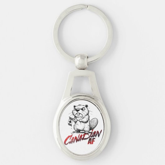Angry Beaver Canadian AF Sleutelhanger (Voorkant)