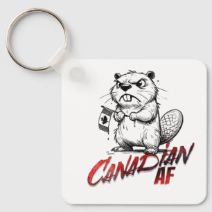 Angry Beaver Canadian AF Sleutelhanger
