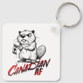 Angry Beaver Canadian AF Sleutelhanger (Achterkant)