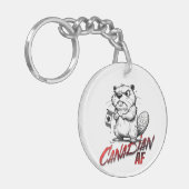 Angry Beaver Canadian AF Sleutelhanger (Voorkant Links)