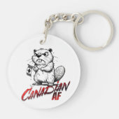 Angry Beaver Canadian AF Sleutelhanger (Achterkant)