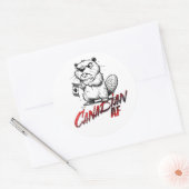 Angry Beaver Canadian AF Sticker (Envelop)