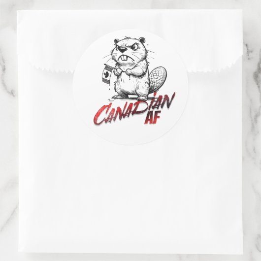 Angry Beaver Canadian AF Sticker (Tas)