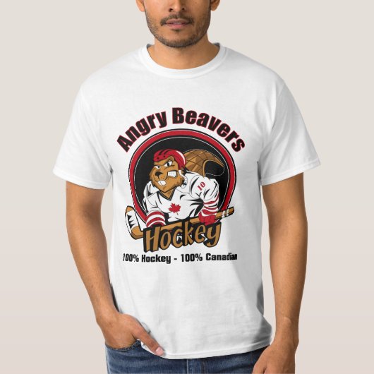 Angry Beavers Hockey - T-Shirt - Wees een bever (Voorkant)