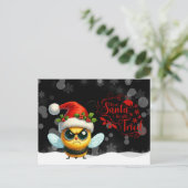Angry Bee Dear Santa I Really  Tried Postcard Briefkaart (Staand voorkant)