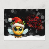 Angry Bee Dear Santa I Really  Tried Postcard Briefkaart (Voorkant)