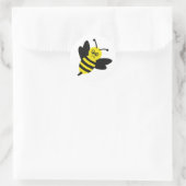 Angry Bee icon Ronde Sticker (Tas)