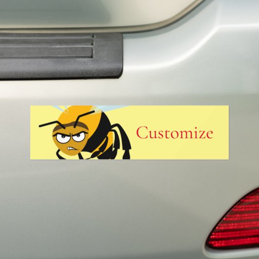 Angry Bee Thunder_Cove Bumpersticker (Op auto)