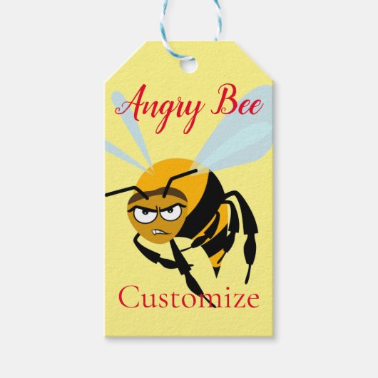 Angry Bee Thunder_Cove Cadeaulabel (Voorkant)