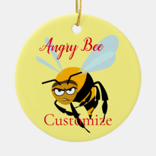 Angry Bee Thunder_Cove Keramisch Ornament