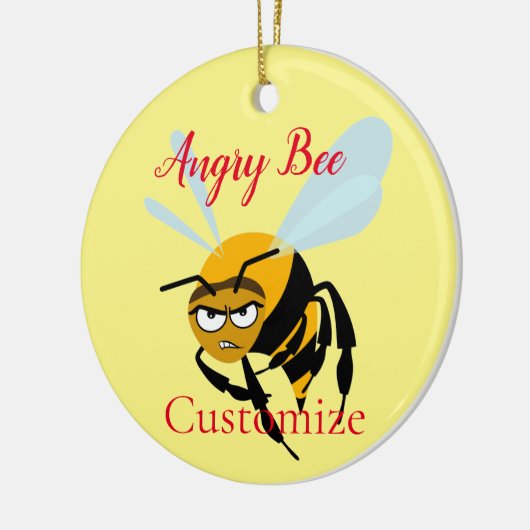 Angry Bee Thunder_Cove Keramisch Ornament (Links)