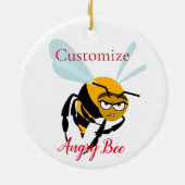 Angry Bee Thunder_Cove Keramisch Ornament (Achterkant)
