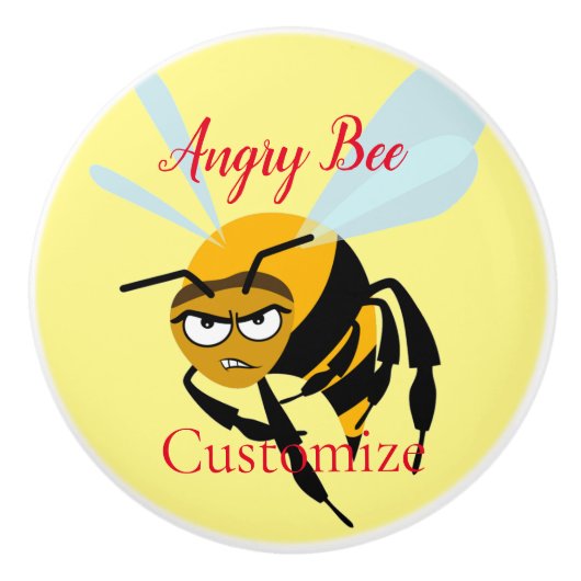 Angry Bee Thunder_Cove Keramische Knop (Voorkant)
