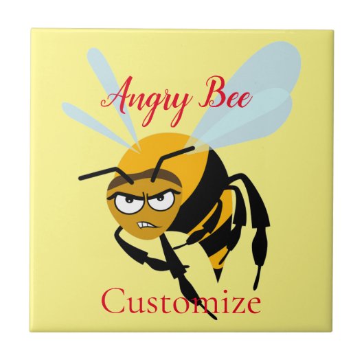 Angry Bee Thunder_Cove Tegeltje (Voorkant)
