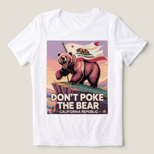 Angry Beer California Republic Grappig T-shirt (Design voorkant)