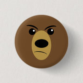 Angry Beer Face Ronde Button 3,2 Cm (Voorkant)