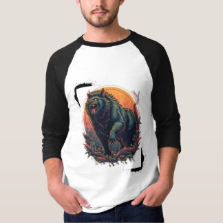 "Angry Beer Graphic Full-Sleeve T-shirt: Edgy Stre T-shirt